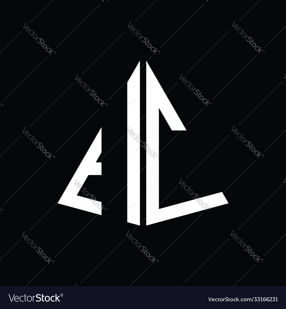 I c white triangle initials with a black