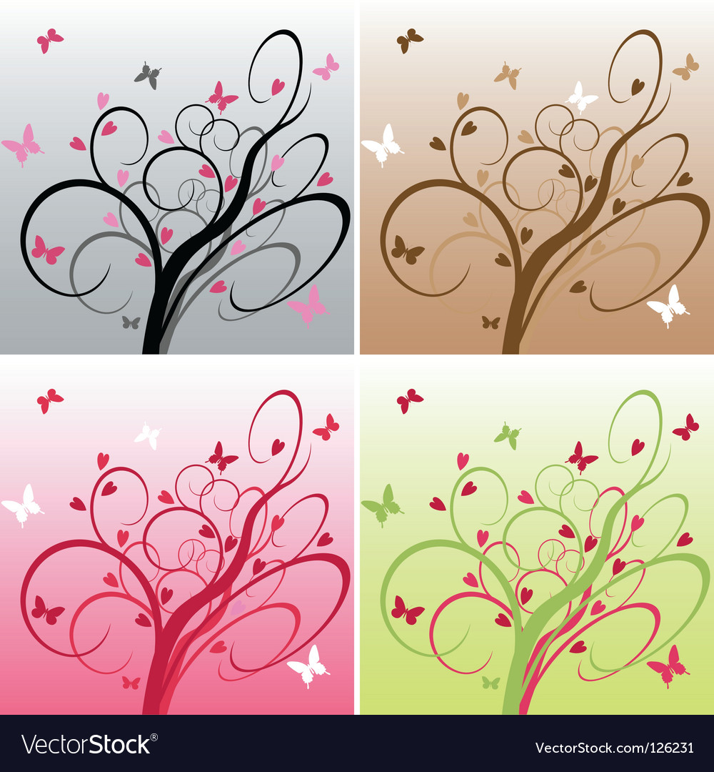 Download Love tree Royalty Free Vector Image - VectorStock