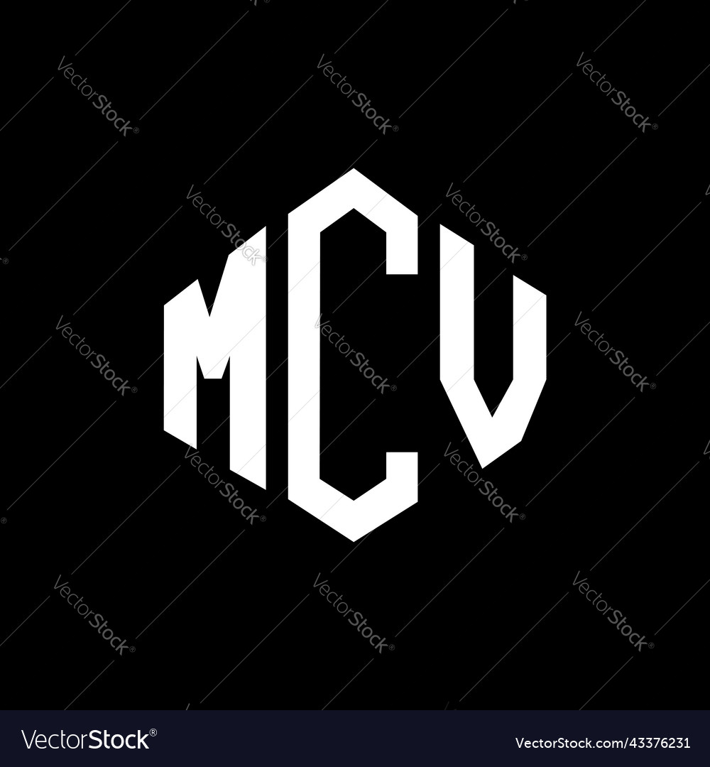 Mcv Brief Logo Design mit Polygon Form