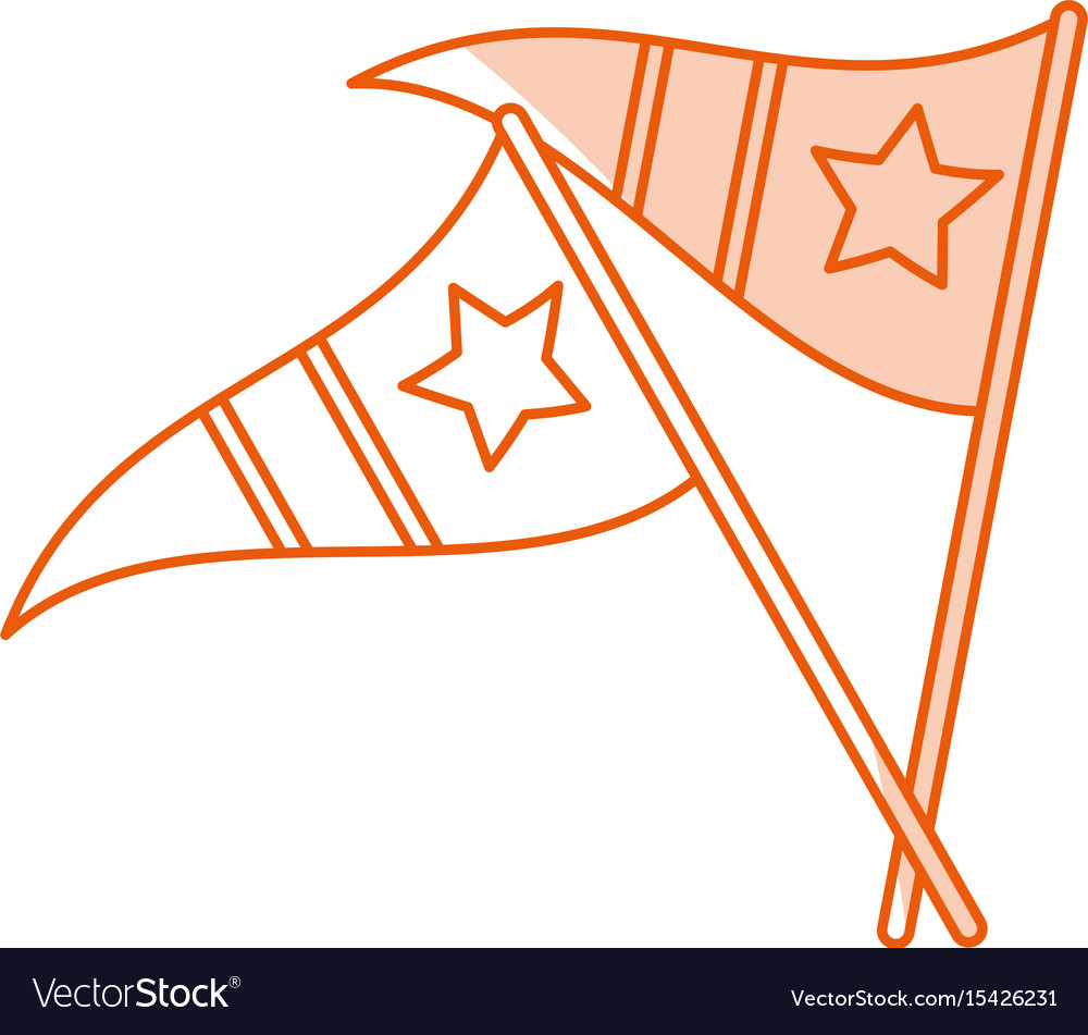 Monocromatic pennants design