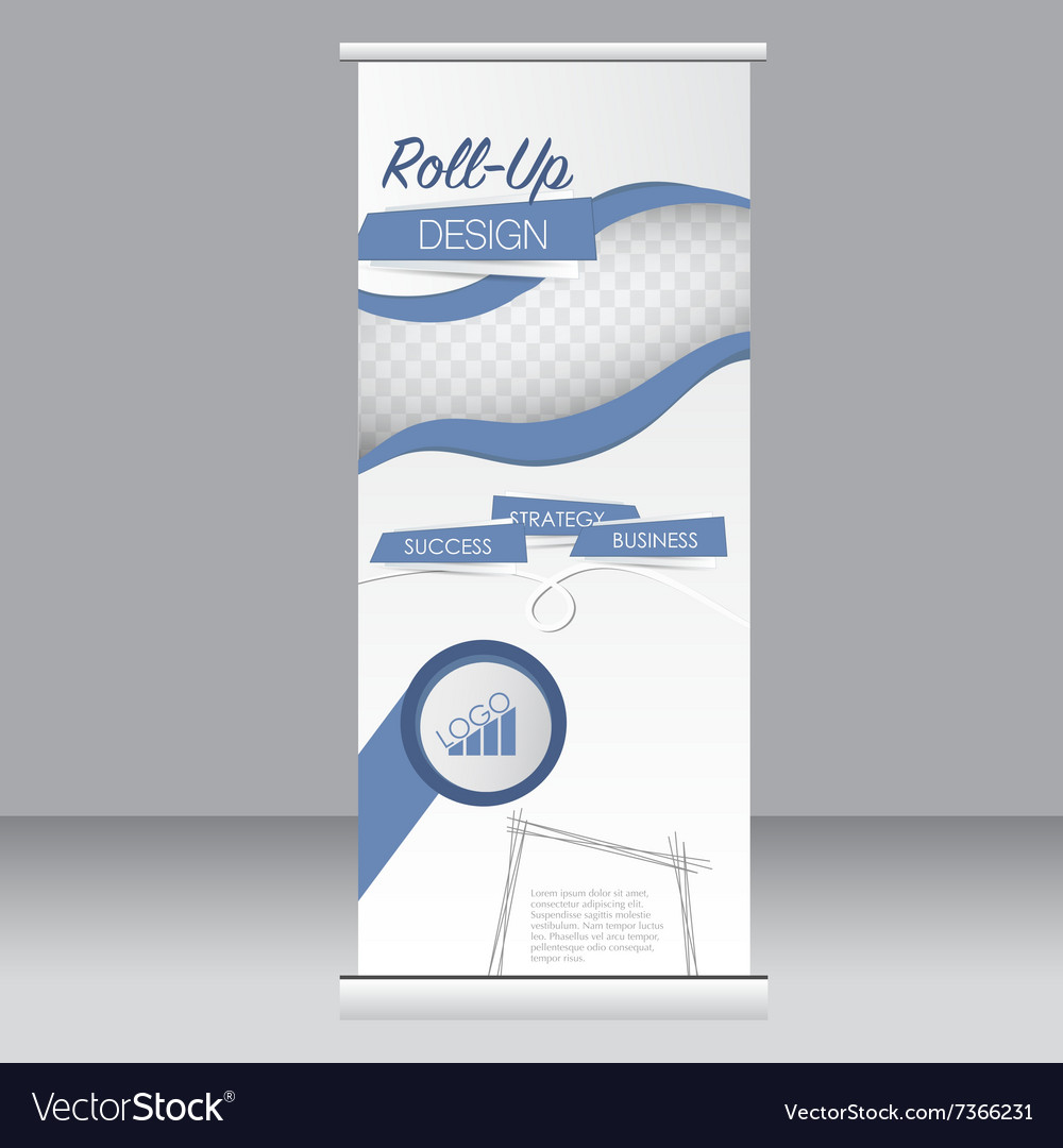 Roll up banner stand template abstract background