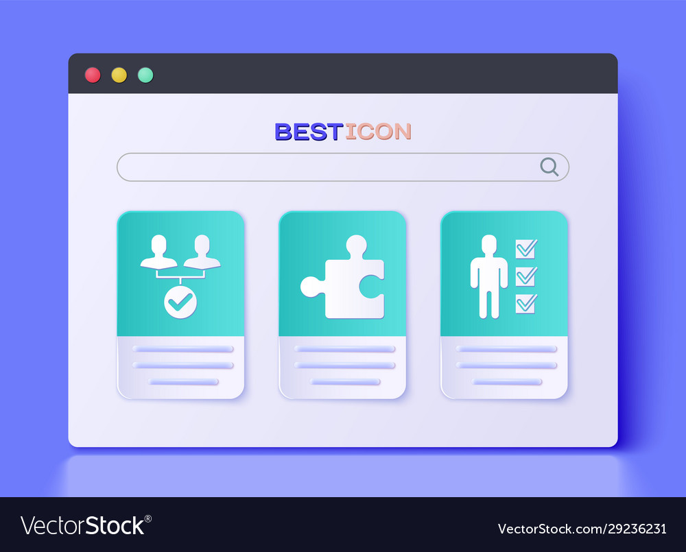Set piece puzzle project team base and user vector image Set piece puzzle project team base and user