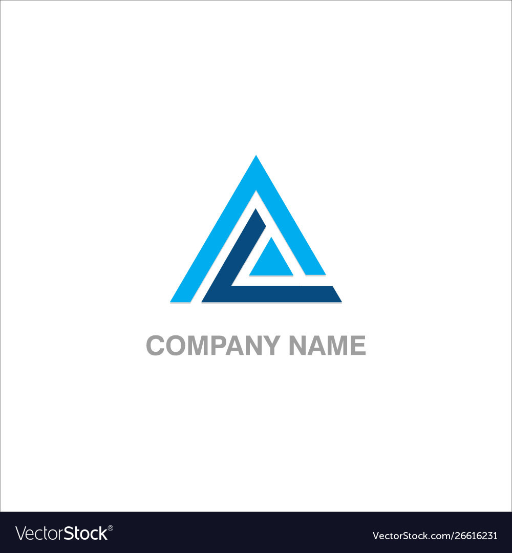 Triangle design company logo Royalty Free Vector Image