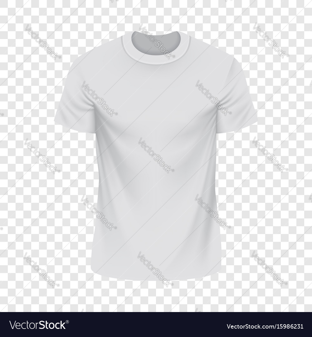 White Tshirt Mockup Realistic Style Royalty Free Vector