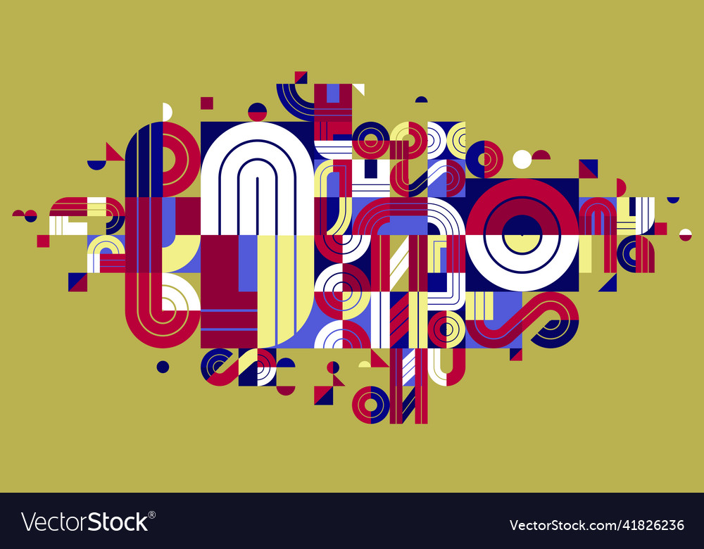 Dynamic messy abstract design composition minimal Vector Image Dynamic messy abstract design composition minimal