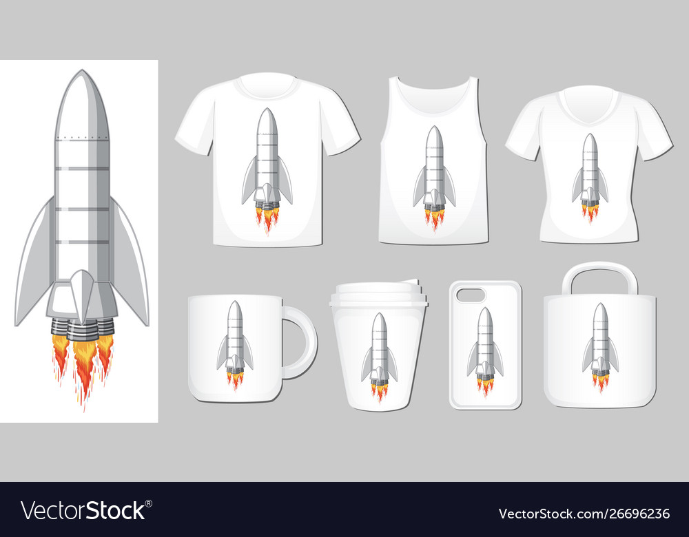 Graphic spaceship on different types Vector Image Graphic spaceship on different types