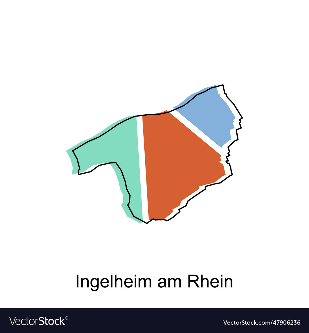 Map of ingelheim am rhein modern Royalty Free Vector Image