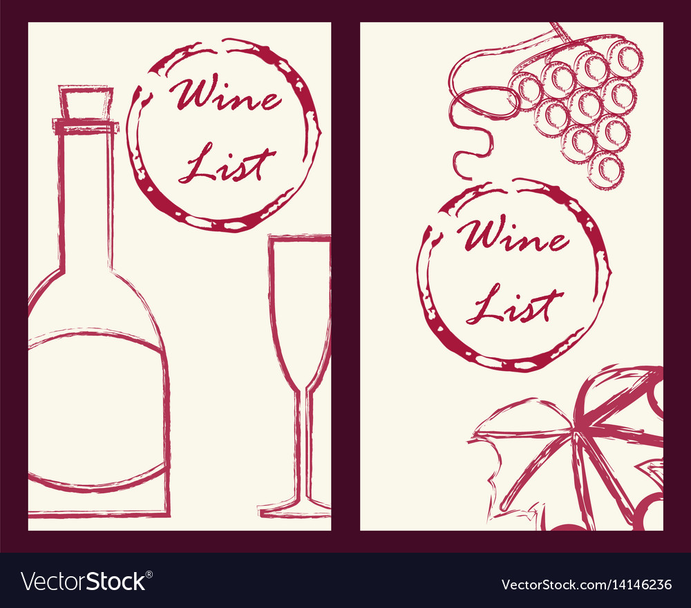 Wine business cards set