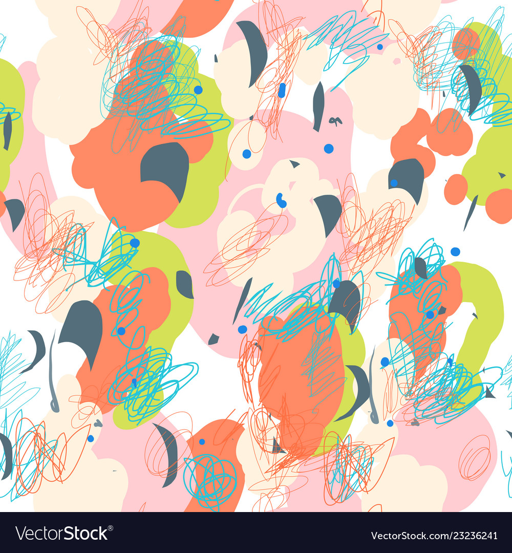 Abstract seamless pattern in artistic style vector image Abstract seamless pattern in artistic style