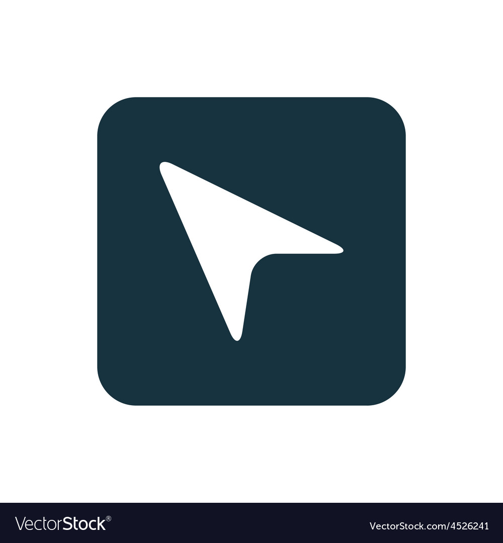 Arrow pointer icon rounded squares button