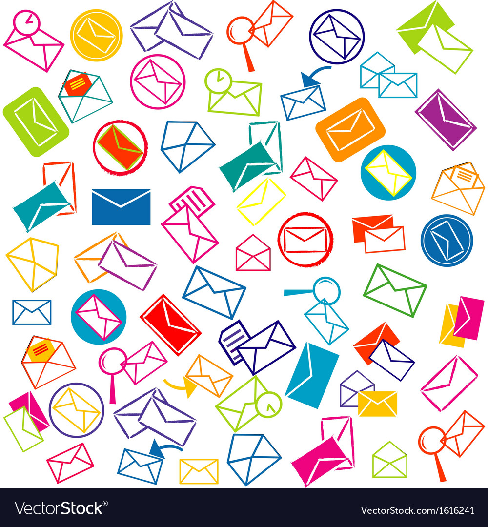 Background with mail envelopes