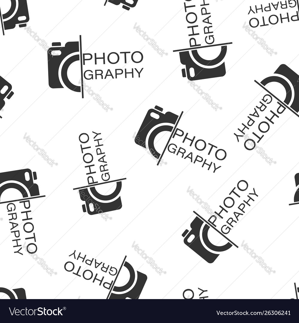 Camera device sign icon seamless pattern vector image Camera device sign icon seamless pattern