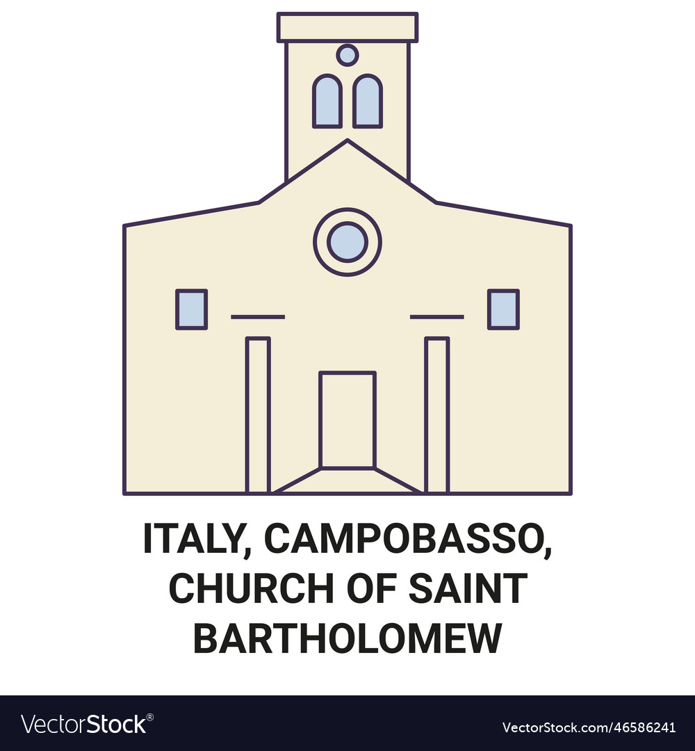 Italy campobasso church of saint bartholomew Vector Image