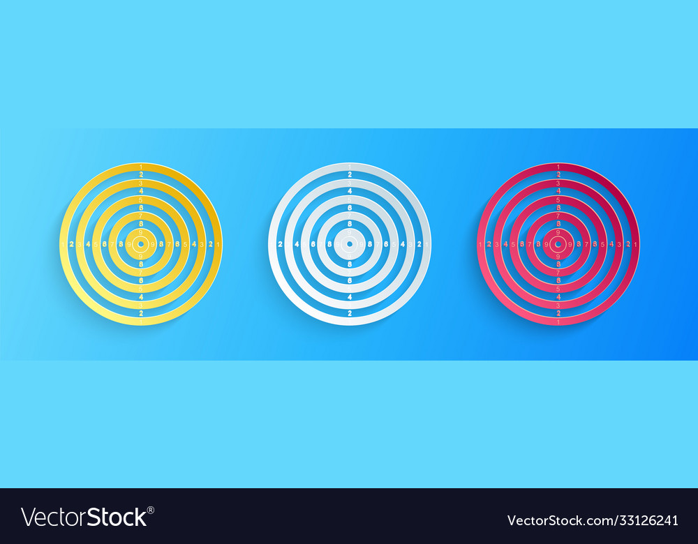 Paper cut target sport for shooting competition