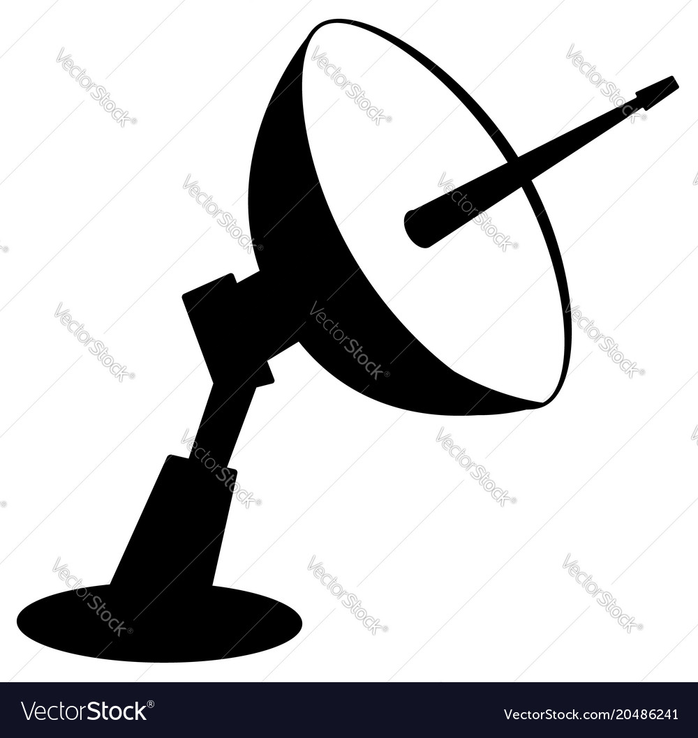 Radar dish stencil Royalty Free Vector Image - VectorStock