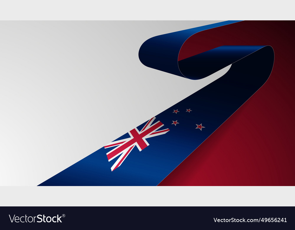 Realistic ribbon background with flag Royalty Free Vector