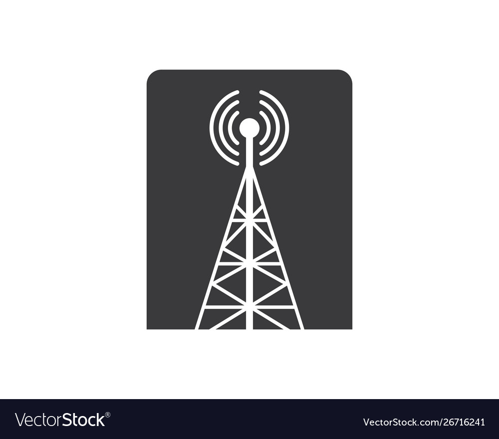 Tower Signal Logo Icon Royalty Free Vector Image