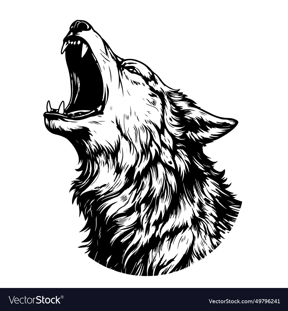 Tribal Wolf Head Tattoo