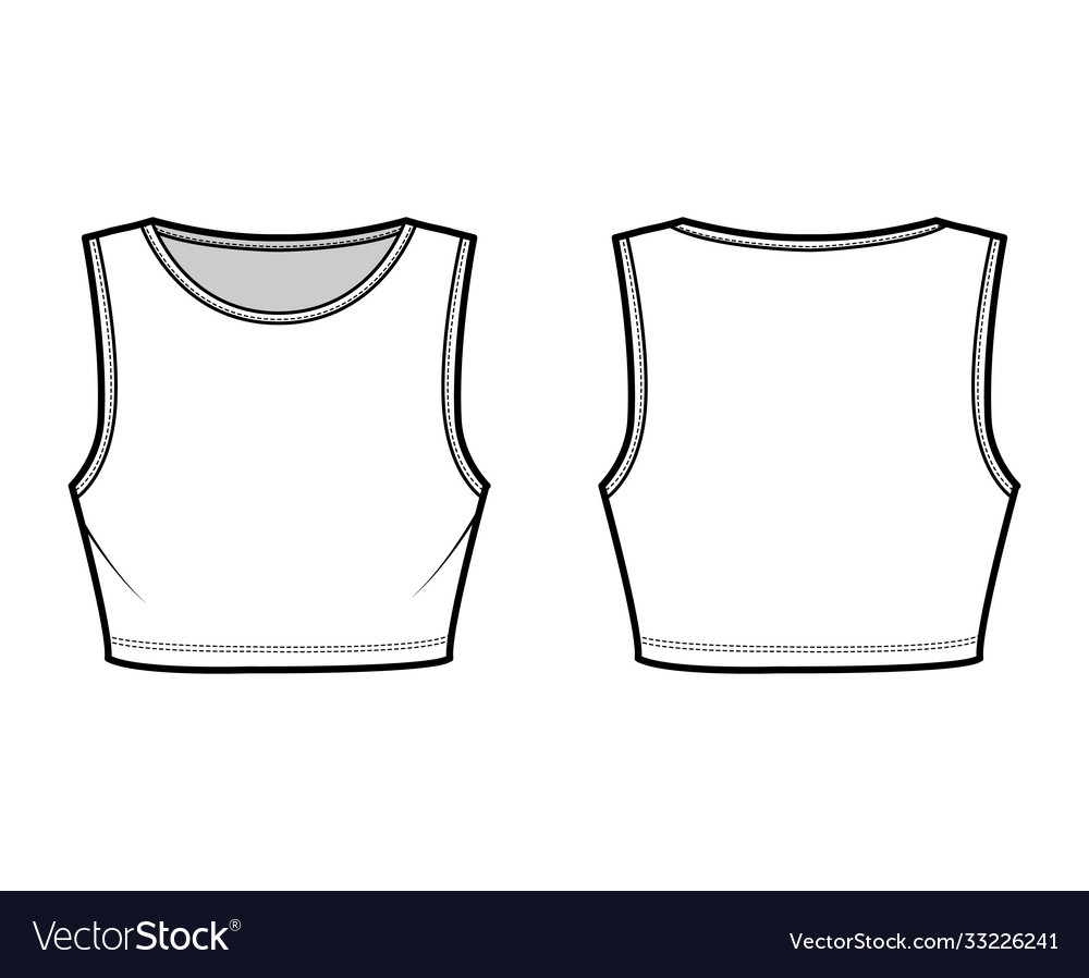 Under bust crop top technical fashion