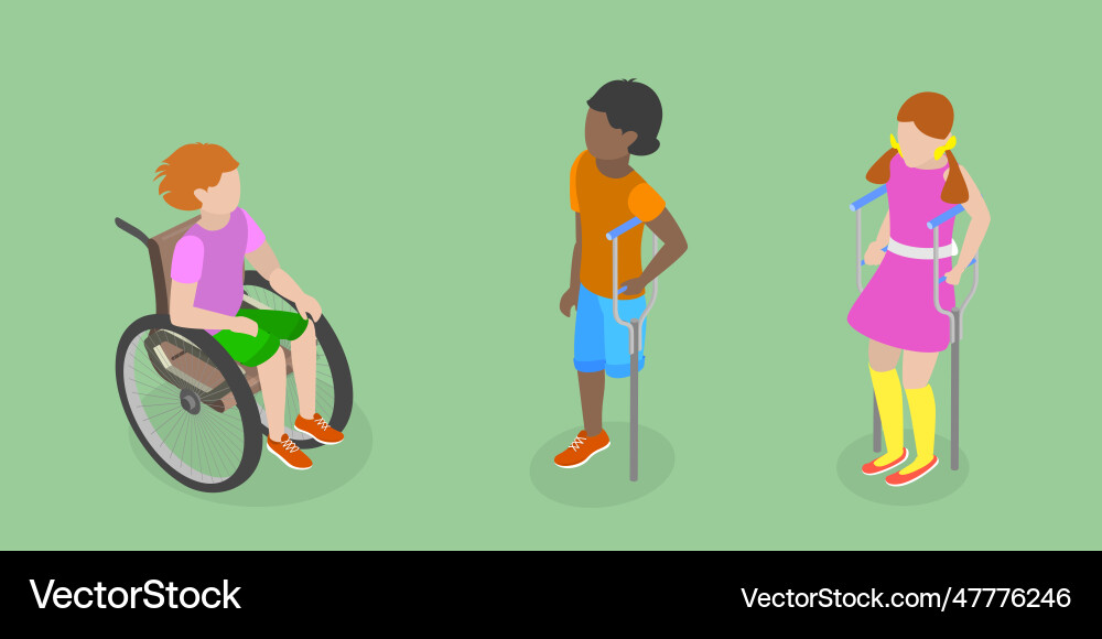 3d isometric flat conceptual Royalty Free Vector Image