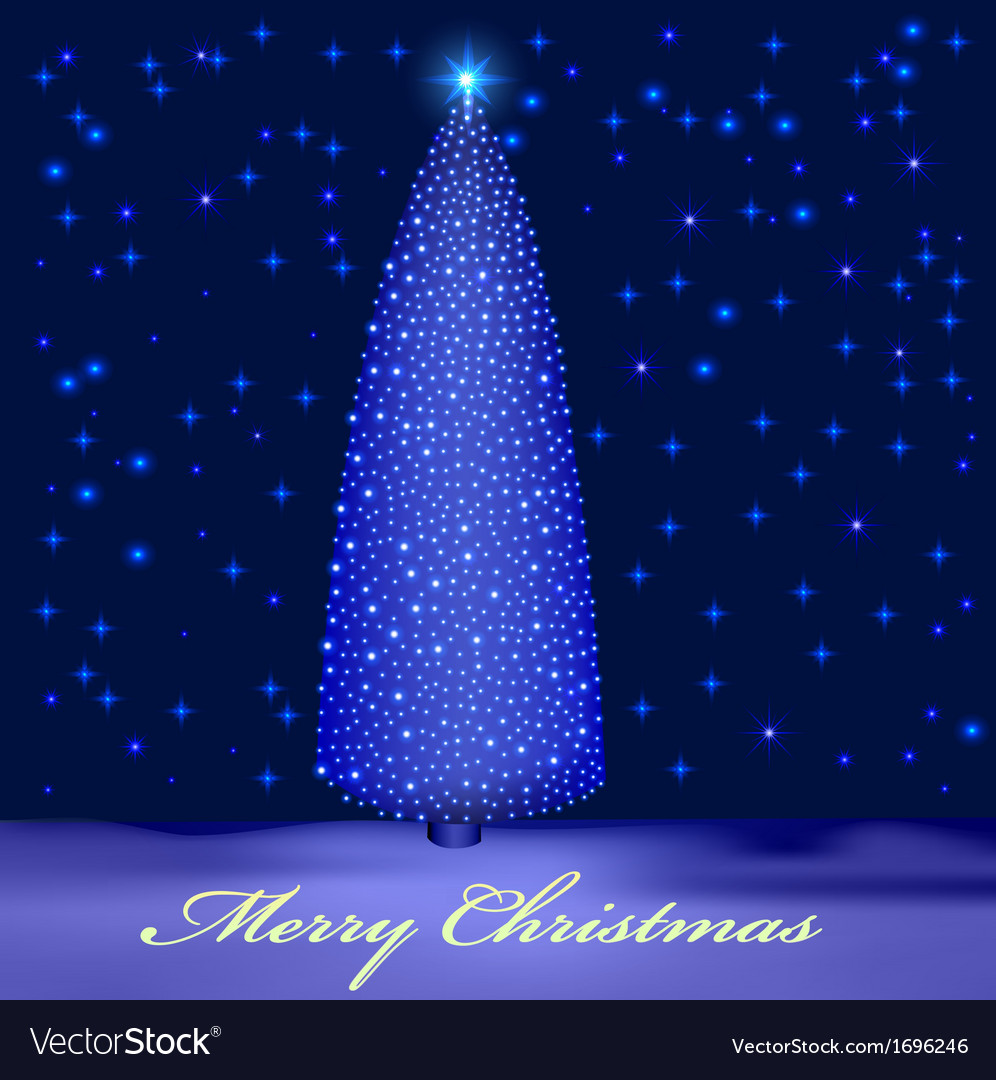 Background with illuminated christmas tree