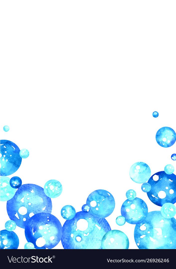 Blue christmas bubble ball decoration watercolor