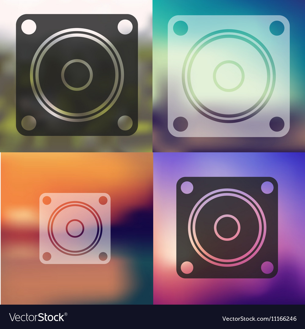 Dynamic icon on blurred background