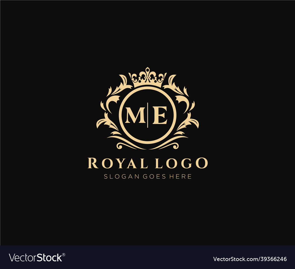 Elegant 'ME' Letter Logo - Royal Brand Template