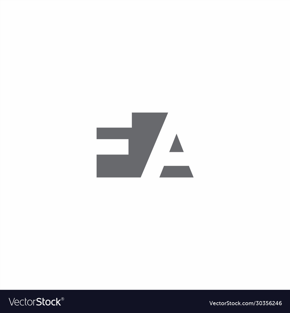 Fa logo monogram with negative space style design