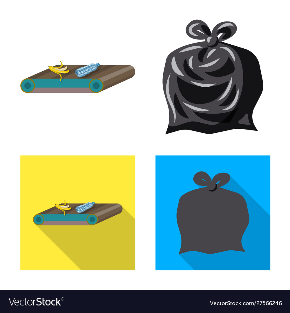 Isolated object refuse and junk symbol set