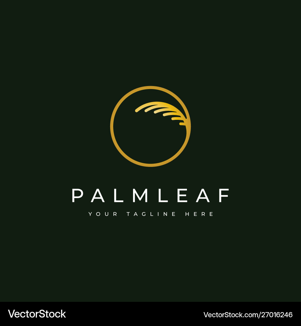 Palm leaf logo Royalty Free Vector Image - VectorStock