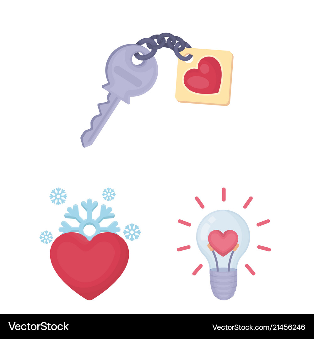 Romantic relationship cartoon icons in set Vector Image