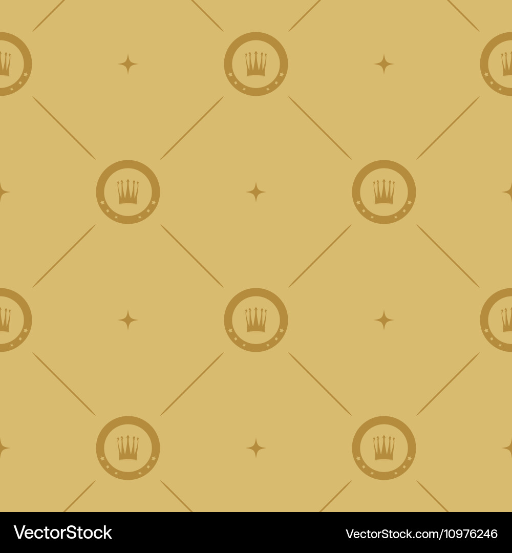 Seamless pattern with crown Royalty Free Vector Image