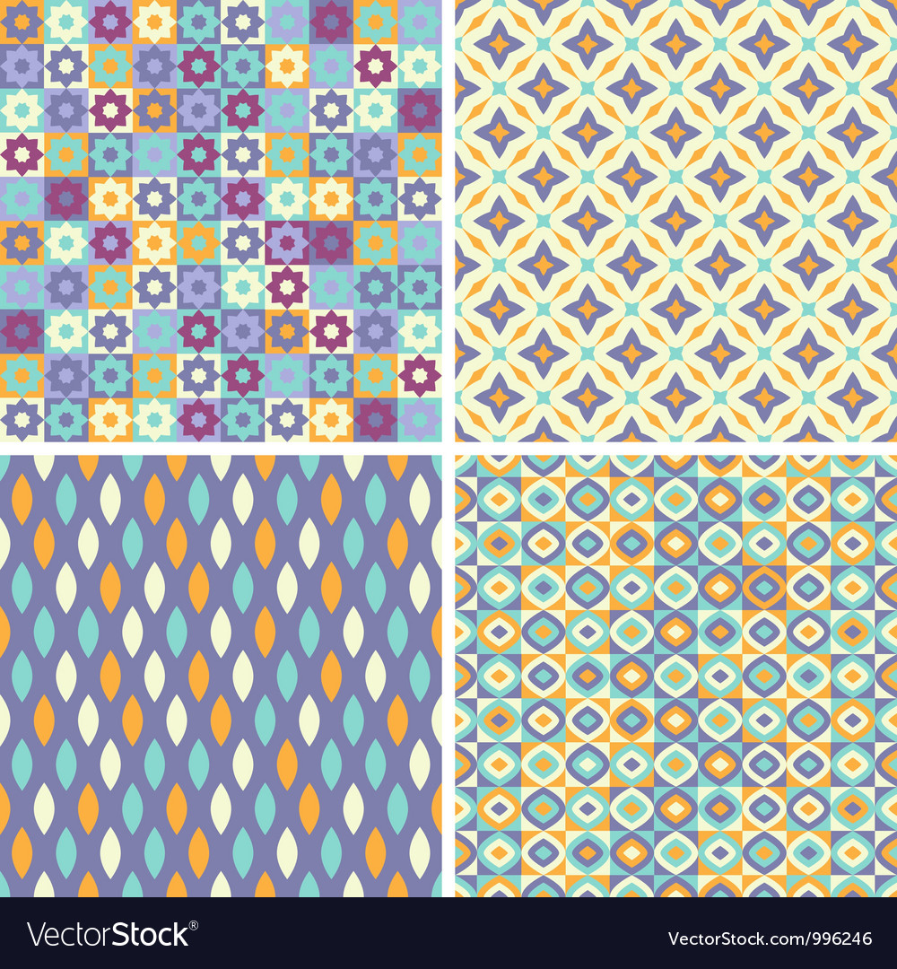 Set of abstract seamless patterns