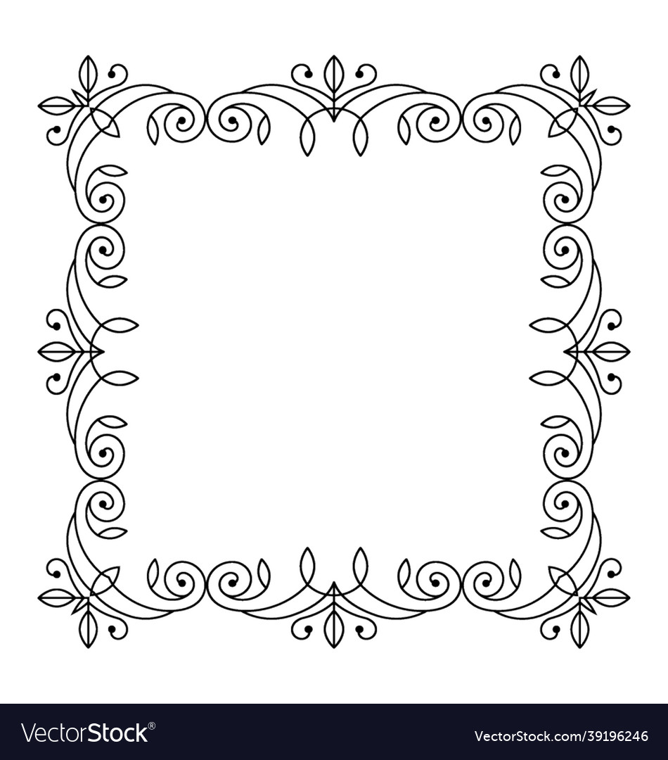 Square frame Royalty Free Vector Image - VectorStock