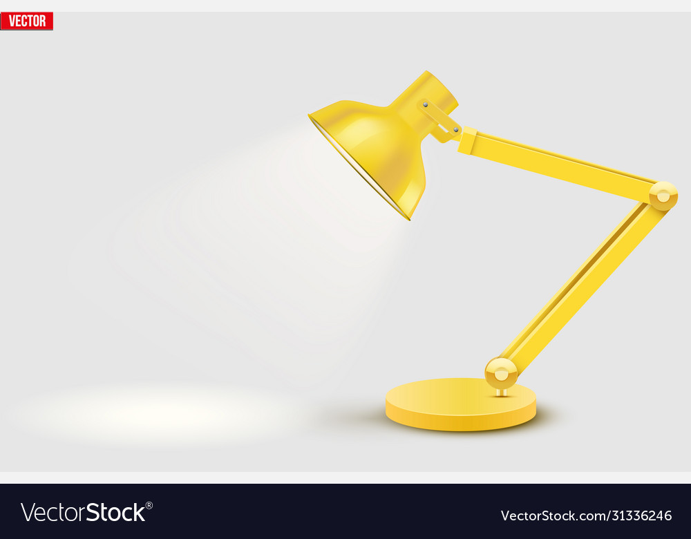 Task table desk lamp vector image Task table desk lamp