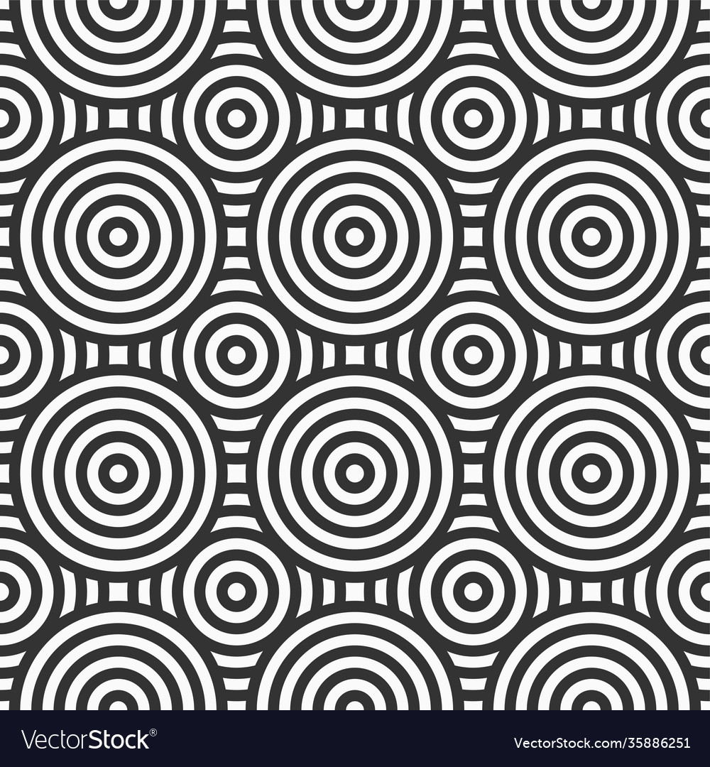 Abstract seamless pattern concentric circles vector image Abstract seamless pattern concentric circles