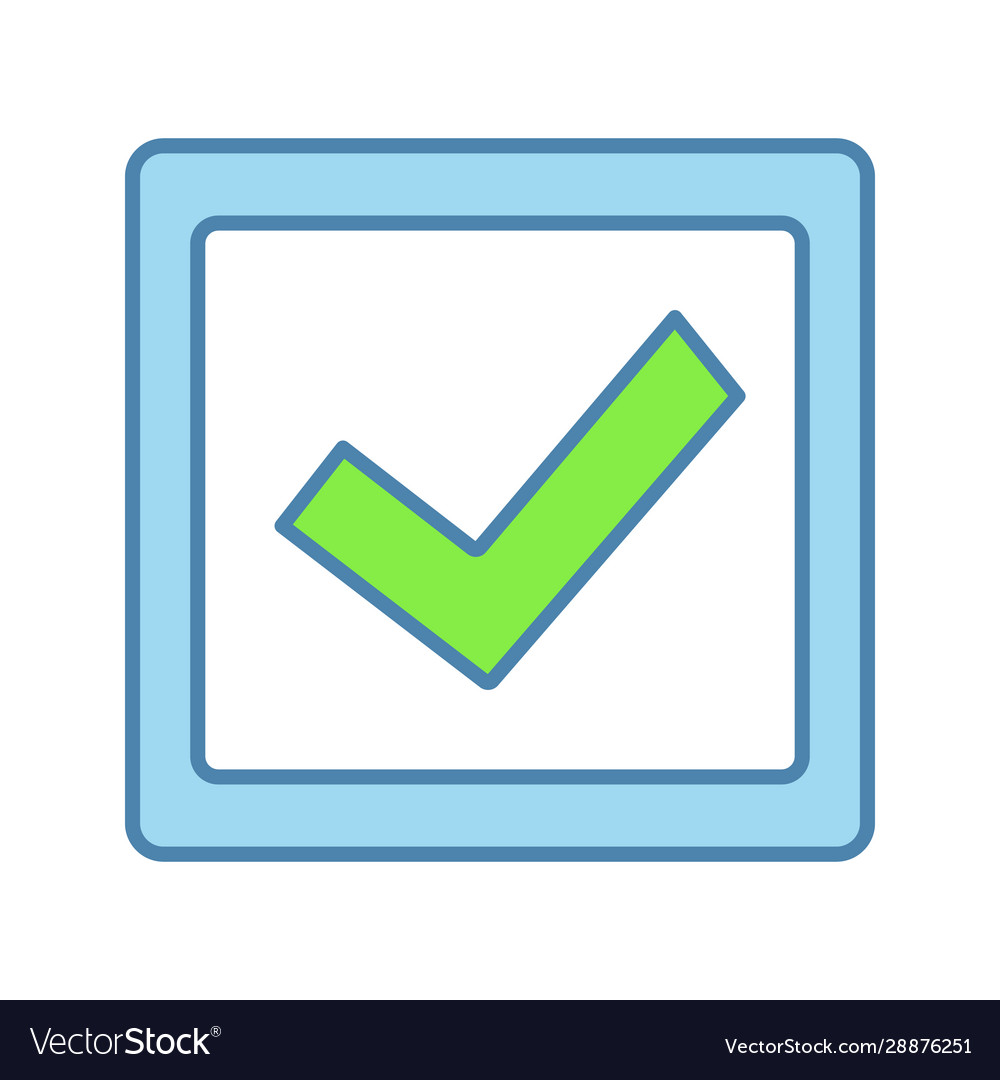Checkbox color icon vector image Checkbox color icon