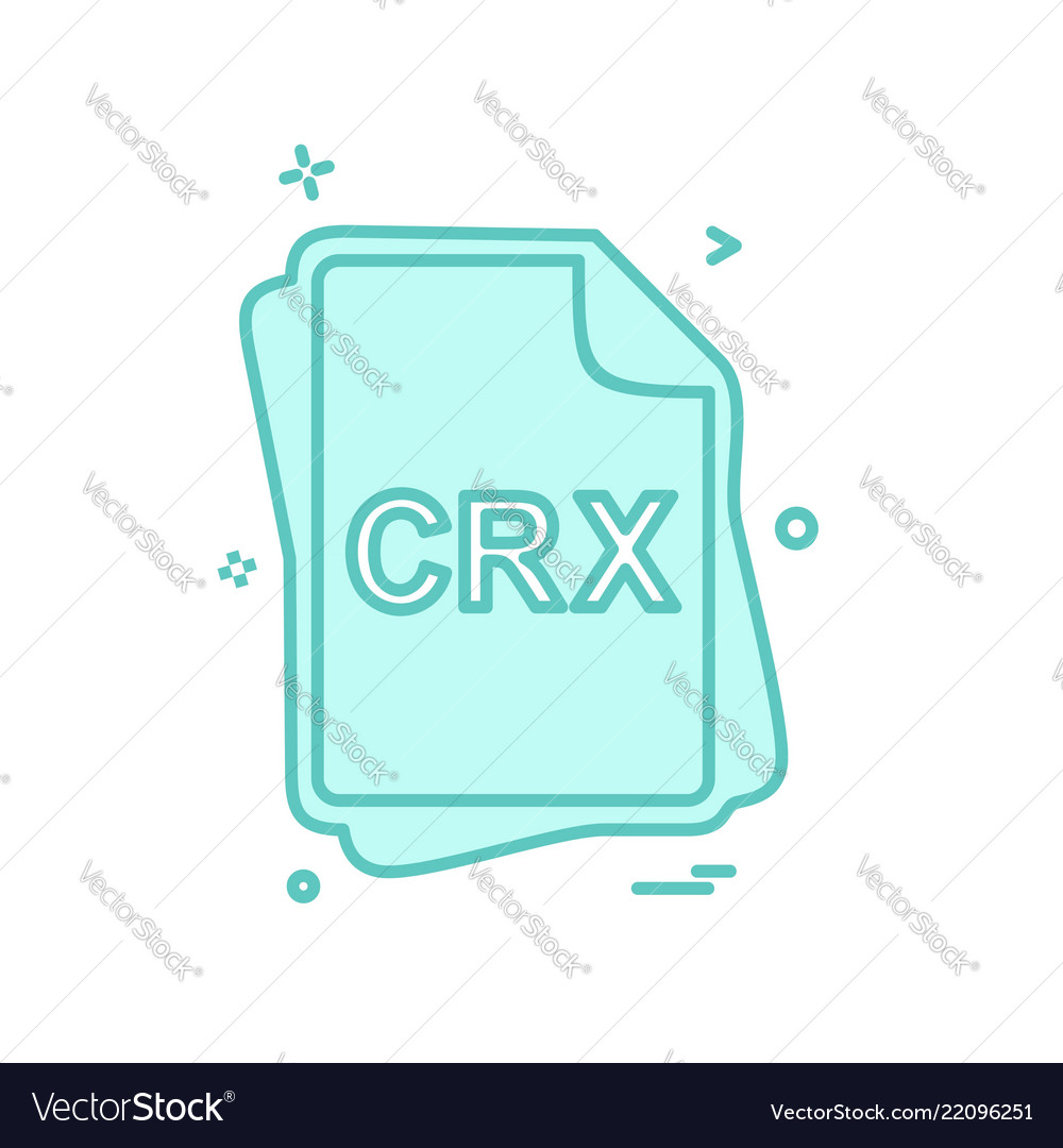 Crx file type icon design