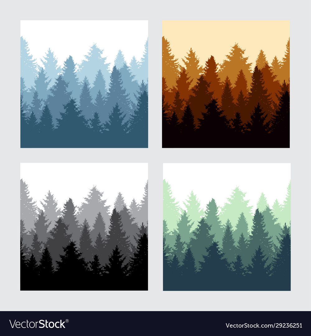 Fir trees seamless pattern vector image Fir trees seamless pattern