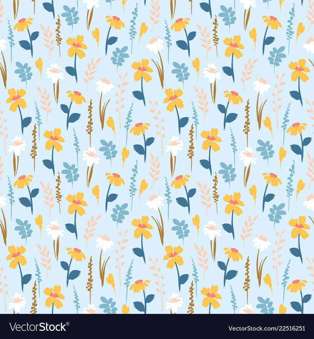 Floral abstract seamless pattern design