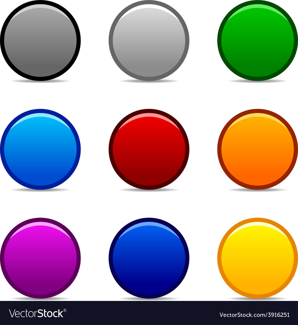 Glossy buttons Royalty Free Vector Image - VectorStock