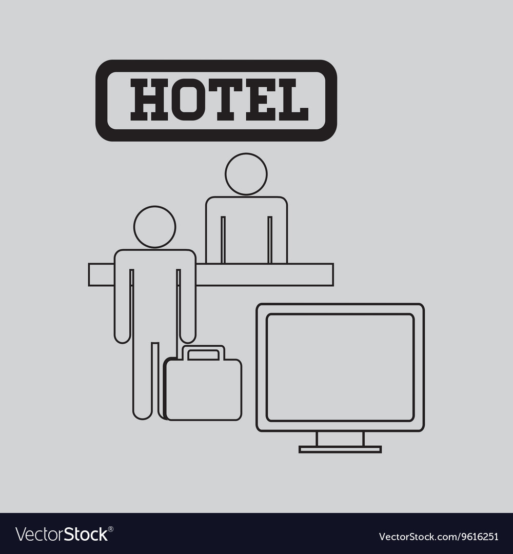 Hotel design service icon travel concept