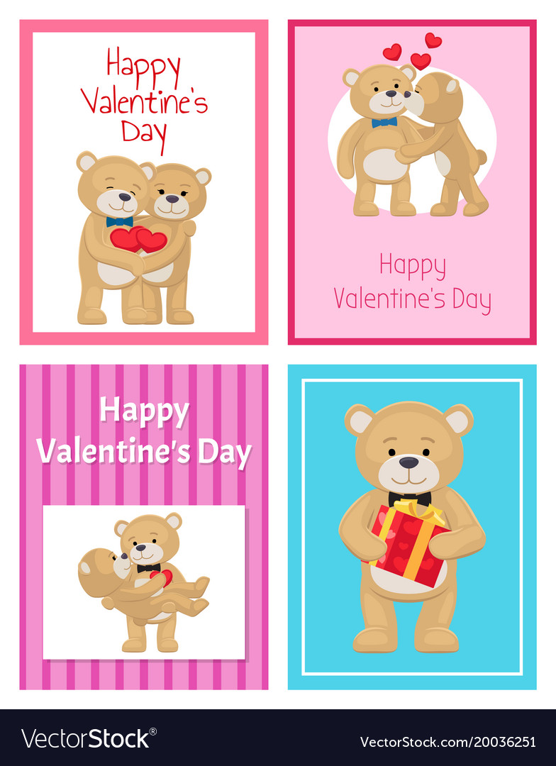 I Love You And Me Teddy Bears Royalty Free Vector Image