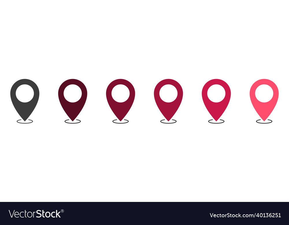 Marker icons collection pointer location vector image Marker icons collection pointer location