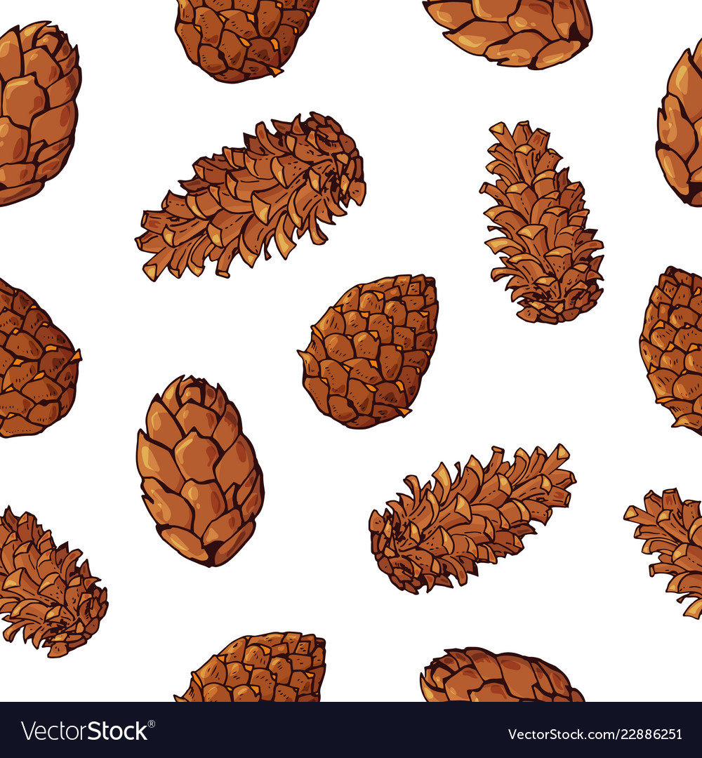 Seamless pattern with cones vector image Seamless pattern with cones