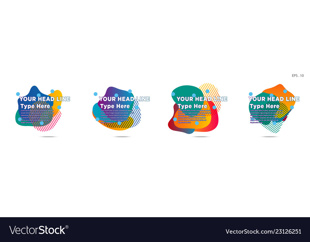 Set of abstract modern graphic elements gradient vector image Set of abstract modern graphic elements gradient
