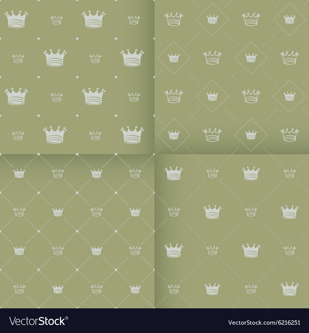 Simple seamless pattern with crown