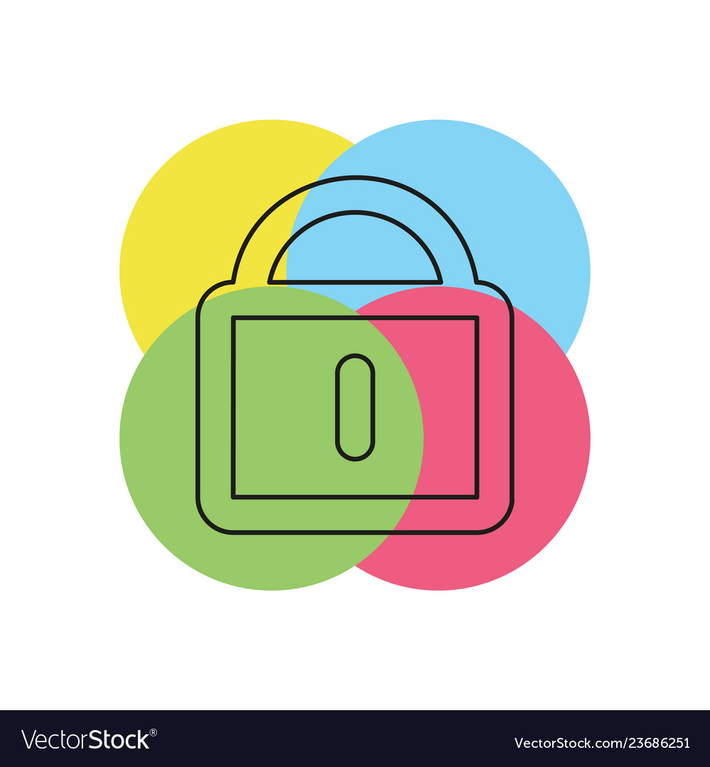 Smart lock concept line icon element