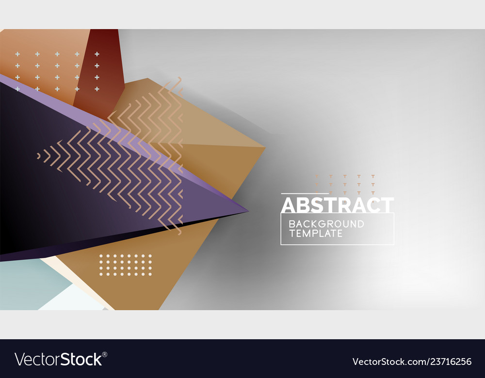 Abstract color triangles geometric background vector image Abstract color triangles geometric background